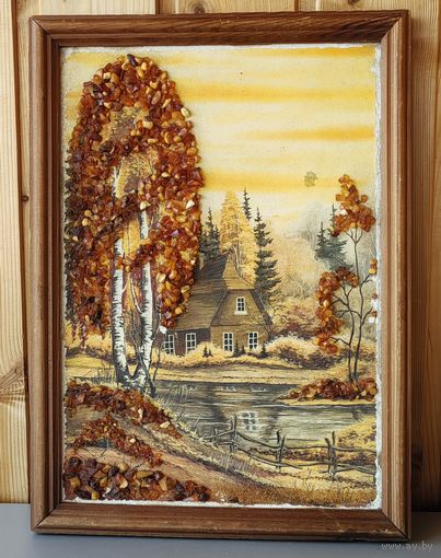 Картина янтарная