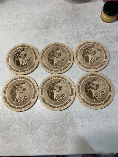 Набор новых деревянных костеров (ручная работа)
