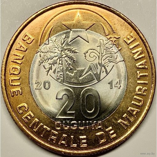 Мавритания 20 угий, 2014 UNC