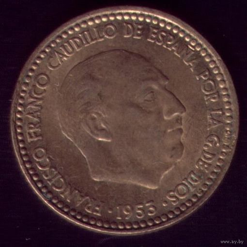 1 Песета 1953(62) год Испания 2