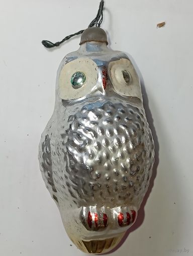 Ёлочная игрушка , Сова  . СССР .