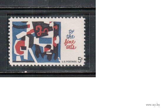 США-1964, (Мих.874),  **   , Искусство, Литография (одиночка)