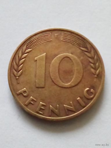 10 пфеннигов 1970 F