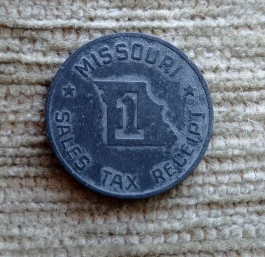 Werty71 США медаль жетон налоговый Миссури Missouri 1 mill