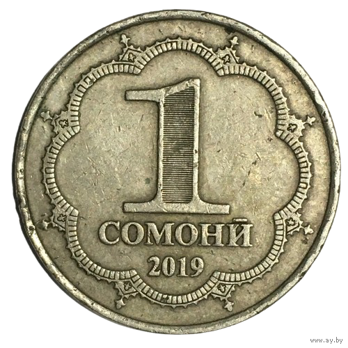 Таджикистан 1 сомони, 2019