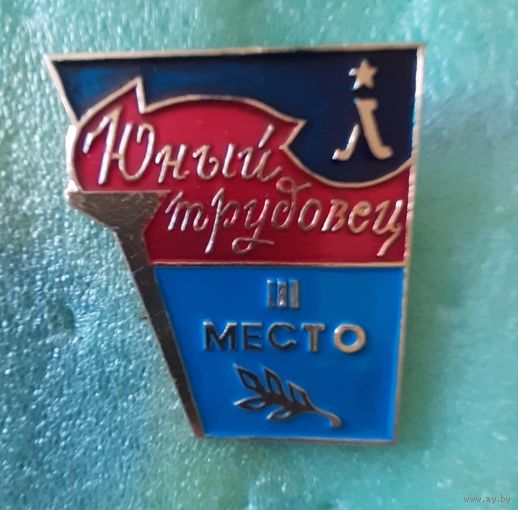 Знак Юный трудовец 3 место