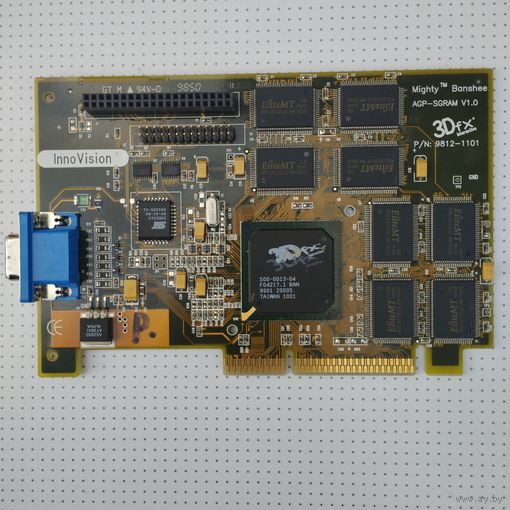 3D ускоритель. Видеокарта 3DFX InnoVision Mighty Banshee AGP-SCREAM V1.0 P/N 9812-1101