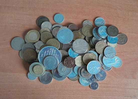 Монеты и жетоны разных стран мира. 148 штук без повторов