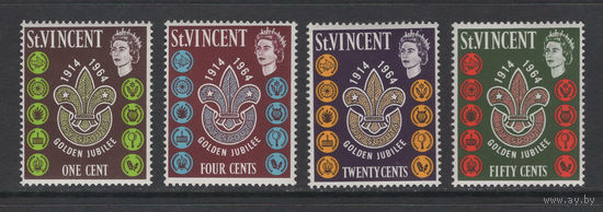 Сент-Винсент /St.Vincent  1964** Скауты золотой юбилей  SG#221-224