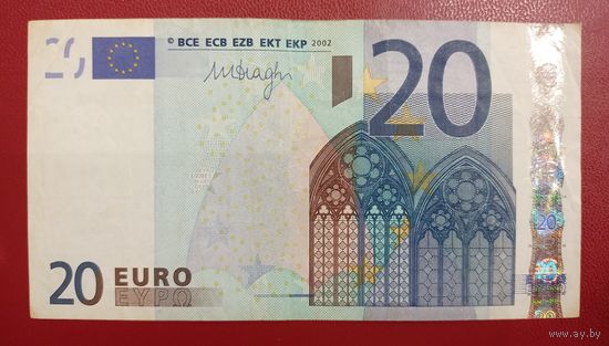Распродажа. 20 евро 2001 года, подпись Марио Драги