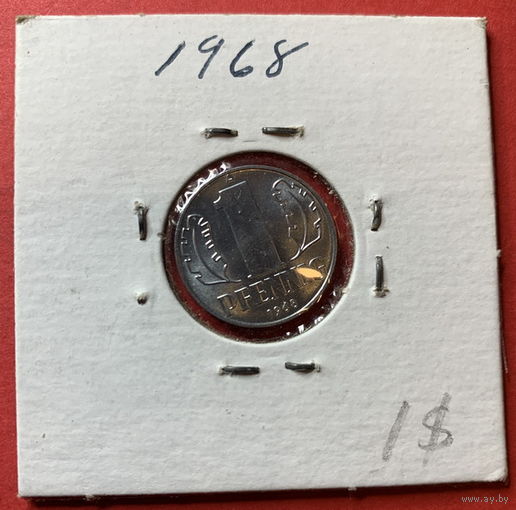 ГДР, 1 пфенинг 1968г. UNC