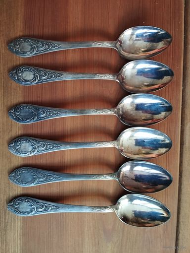 Ложки столовые Фаберже (как новые), мельхиор. ЗиД, СССР