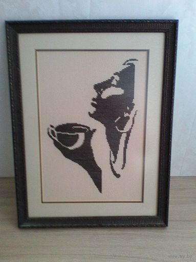 Панно/Вышивка - Ручная Работа - Размер Рамки - 30/40 см.