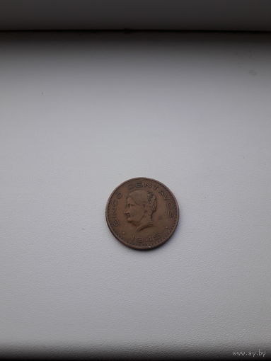МЕКСИКА 5 сентаво 1945 год