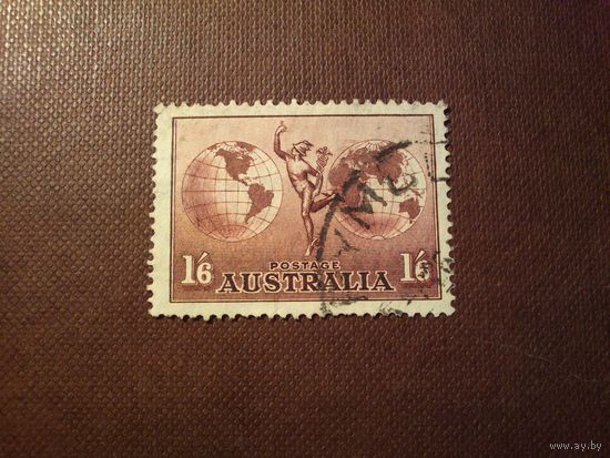 Австралия 1934/48 гг.Гермес и глобусы.Номинал около 2 шиллингов./27а/