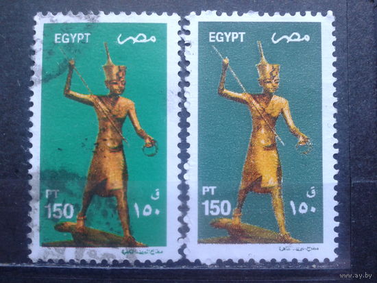 Египет, 2002, 2008, Позолоченная деревянная статуэтка Тутанхамона