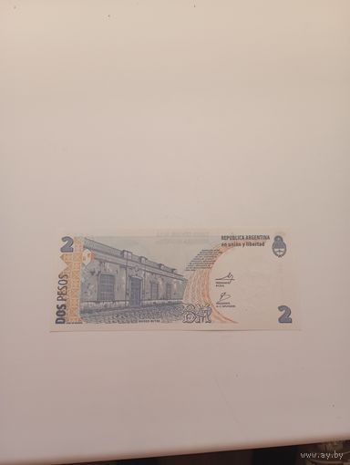 АРГЕНТИНА 2 песо 2002 год