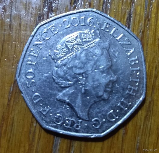 Великобритания, 50 пенсов 2016 года, 150 лет со дня рождения Беатрис Поттер, Миссис Туфф