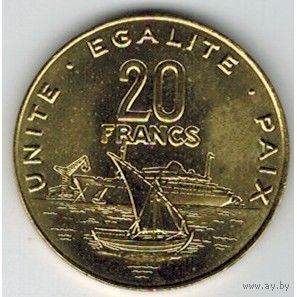 Джибути 20 франков, 2007 UNC