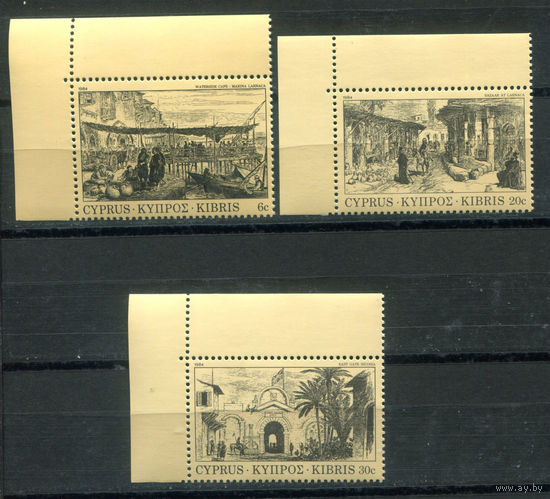 Кипр - 1984г. - гравюры - 3 марки - полная серия, MNH [Mi 608-610]. #4-B6-Z-1-18