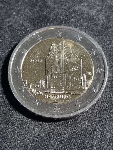 Германия 2 евро 2023 Гамбург D Unc