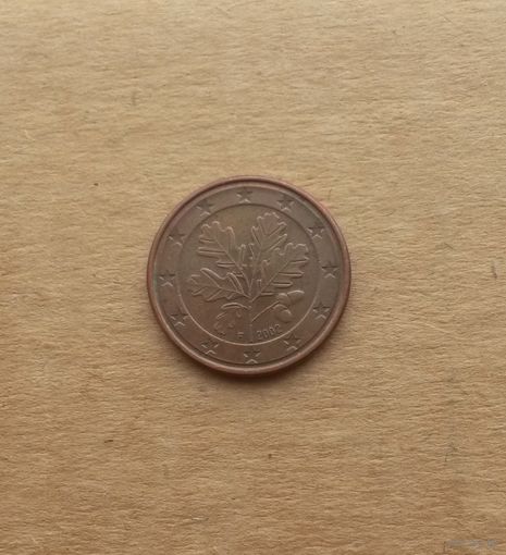 Германия, 5 евроцентов 2002 г., F