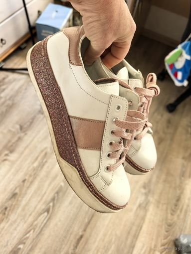 Полуботинки белые, р.37