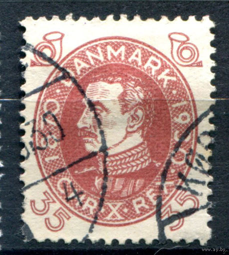 Дания - 1930г. - король Кристиан X, 35 О - 1 марка - гашёная [Mi 193]. #3-WB-97-A-2