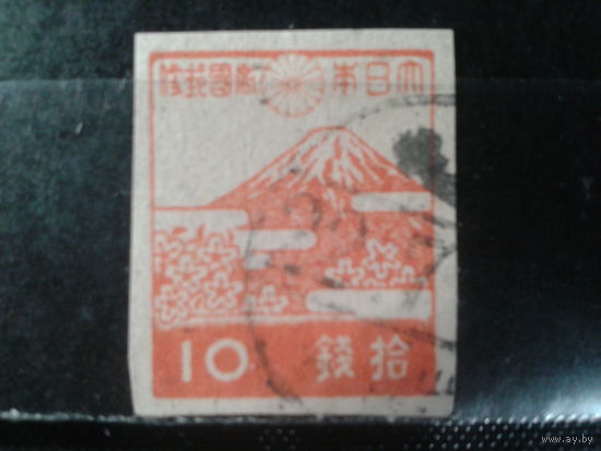 Япония, 1945. Стандарт. Гора Фудзи и цветущая сакура