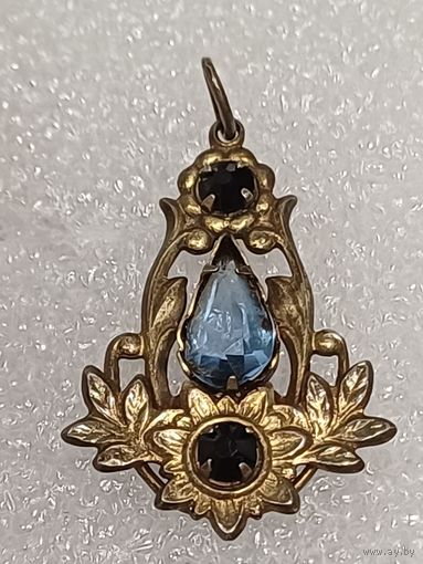 Все лоты с 1р.Редкий 875проба Кулон клеймо Голова рабочего с молотком