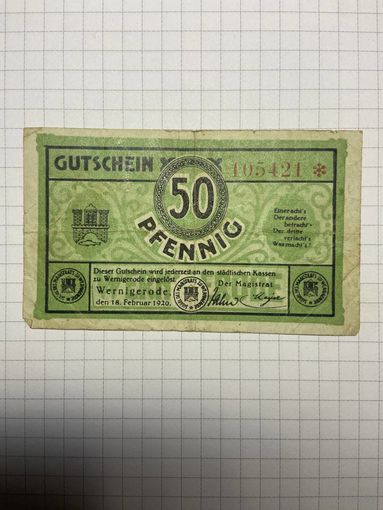 50 пфенигов (нотгельды) г. Германия.-2012