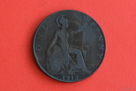 Великобритания 1 пенни 1912 с 1 руб