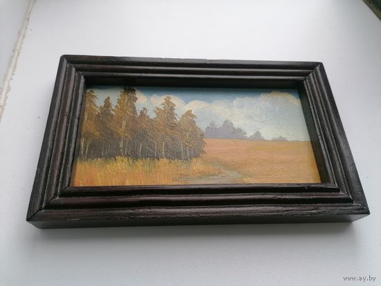 Живопись маслом на картоне, худ. Рыбальченко, торги с Рубля