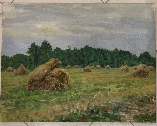 Азгур Г.Г;50/65см;х/м;1956г;"Пара сенажацi"