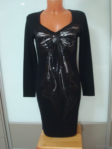 НОВОЕ платье ШЕЛК-ШЕРСТЬ 'LEO GUY' Франция 42-44-46 размер