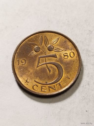 Нидерланды 5 центов 1980