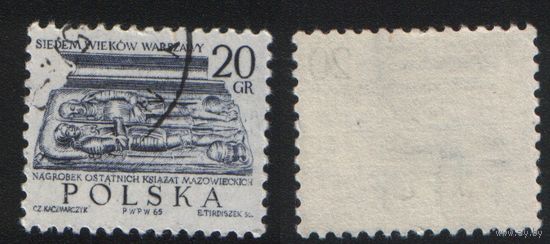 Польша 1965.07.21 (Mi)PL1599 сер.700-летие Варшавы - 20gr надгробие герцога Мазовецкого (г) (a1-01 ТОРГ