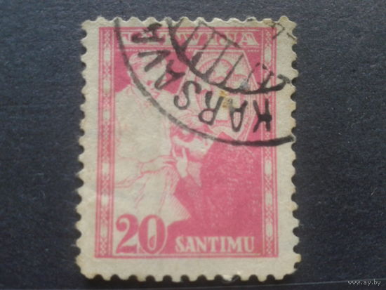 Латвия, 1936. Белый крест. Mi-6,0 евро гаш.