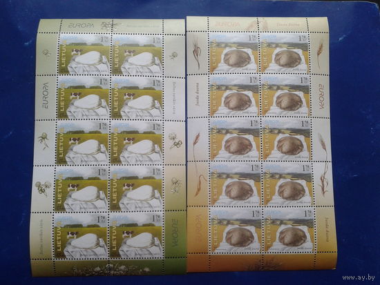 Литва 2005 Европа, гастрономия** 2 м/листа Михель-24,0 евро