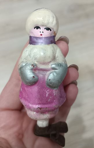 Елочные игрушки, стекло, Филиппок , мальчик в больших руковицах