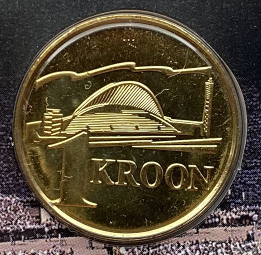 Эстония 1 крона 1999 г. Песенный фестиваль. В карте