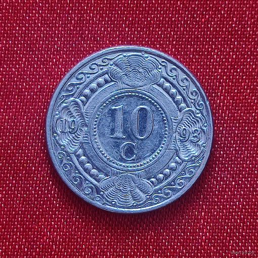 Нидерландские Антильские острова 10 центов, 1993год