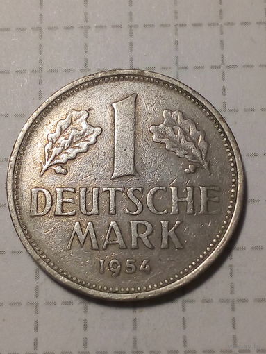 1 марка ФРГ  1954 G год