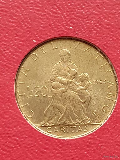 Ватикан. 20 лир 1964 г. папа PAVLVS VI