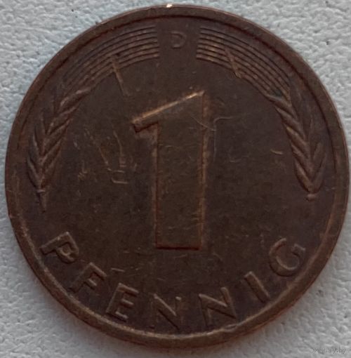 Германия 1 пфенниг 1985 г. D