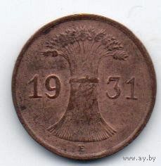 ГЕРМАНСКОЕ ГОСУДАРСТВО (ВЕЙМАРСКАЯ РЕСПУБЛИКА). 1 РЕЙХСПФЕННИГ 1931 E