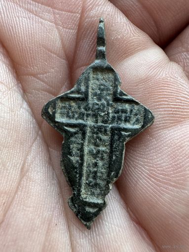 Крестик нательный старинный "Лепесток"