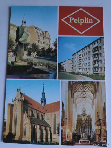 PELPLIN. Plac Grunwaltzki Osiedle Lesne Katedra zbudowana w latach 1280-1350; nawa glowna (oltarz z XVII w.) Polska.