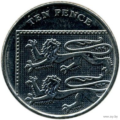 Великобритания 10 пенсов, 2012 UNC Елизавета II