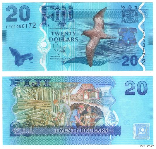 Фиджи 20 долларов 2012 год UNC НОВИНКА